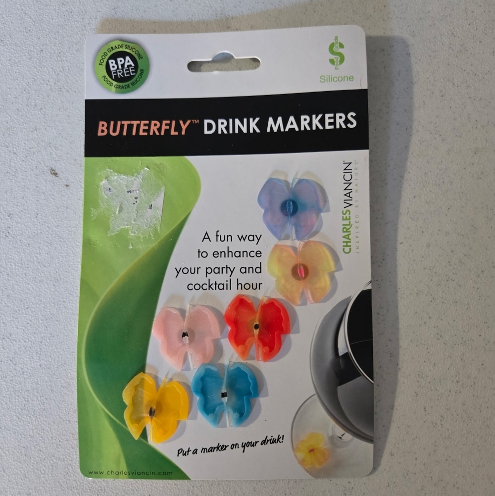 Charles Viancin Butterfly Drink Markers